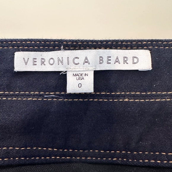 Veronica Beard Deep Dark Blue Denim High Waist Flare Jeans Size 0 Excellent Cond - Picture 6 of 8